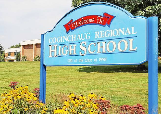 Welcome to Coginchaug Regional High School sign